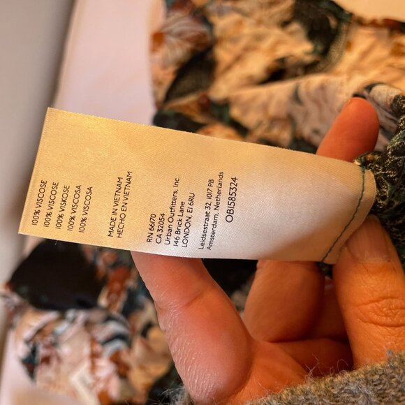 NWT Free People Mikayla Floral Printed Tunic Green Balsam Combo XS - Picture 8 of 8